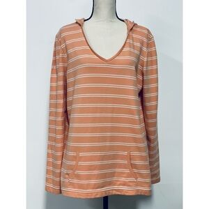 G.H. Bass & Co Lightweight Pullover Hoodie Orange Size XL